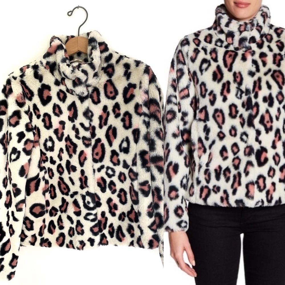Abound Leopard Print Faux Fur Jacket!